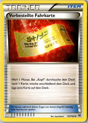 Vorbestellte Fahrkarte Exemplar 1,95 €