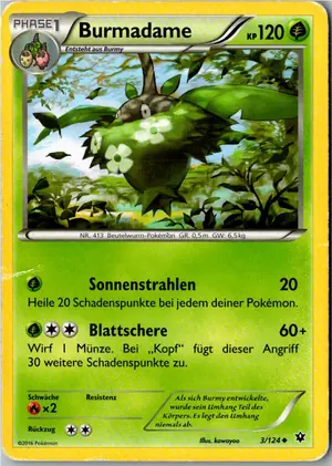 Pokémon-Karte Burmadame 3/124 Schicksalsschmiede