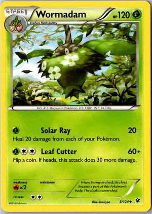 Pokémon-Karte Wormadam Burmadame 3/124 Schicksalsschmiede