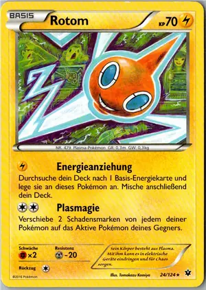 Pokémon-Karte Rotom 24/124 Schicksalsschmiede