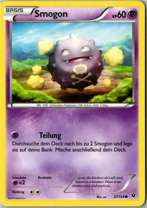 Pokémon-Karte Smogon 27/124 Schicksalsschmiede