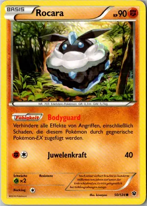 Pokémon-Karte Carbink 50/124 Schicksalsschmiede