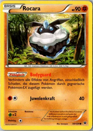 Pokémon-Karte Carbink 50/124 Schicksalsschmiede