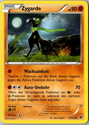 Pokémon-Karte Zygarde 52/124 Schicksalsschmiede