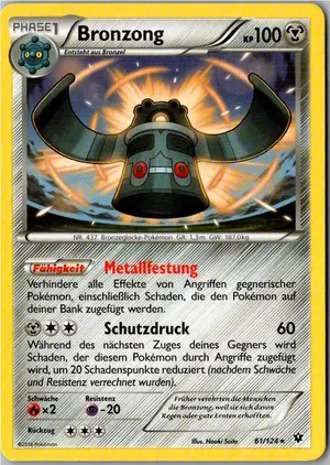 Pokémon-Karte Bronzong 61/124 Schicksalsschmiede