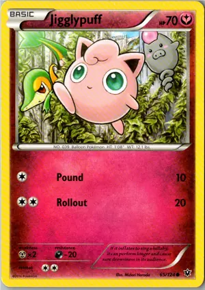 Pokémon-Karte Jigglypuff Pummeluff 65/124 Schicksalsschmiede