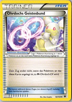 Pokémon-Karte Ohrdochs Geistesbund 92/124 Schicksalsschmiede