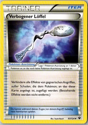 Pokémon-Karte Verbogener Löffel 93/124 Schicksalsschmiede