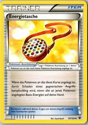 Pokémon-Karte Energietasche 97/124 Schicksalsschmiede