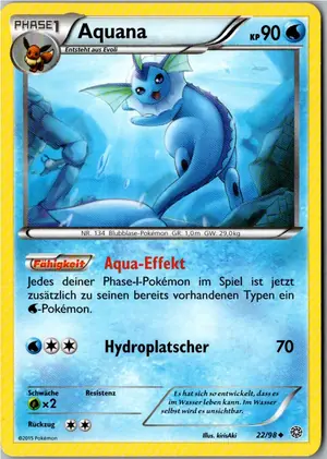 Pokémon-Karte Aquana 22/98 Ewiger Anfang