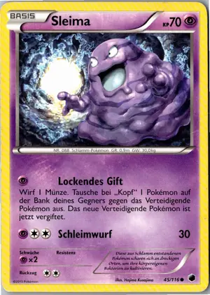 Pokémon-Karte Sleima 45/116 Plasma-Frost