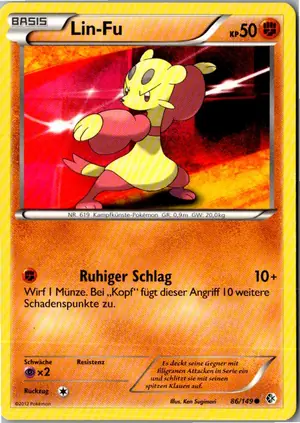 Pokémon-Karte Lin-Fu 86/149 Überschrittene Schwellen