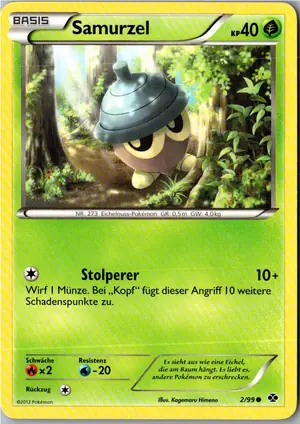Pokémon-Karte Samurzel 2/99 Kommende Schicksale
