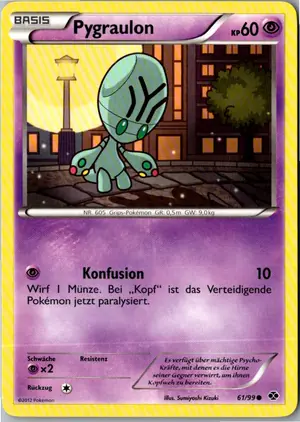 Pokémon-Karte Pygraulon 61/99 Kommende Schicksale
