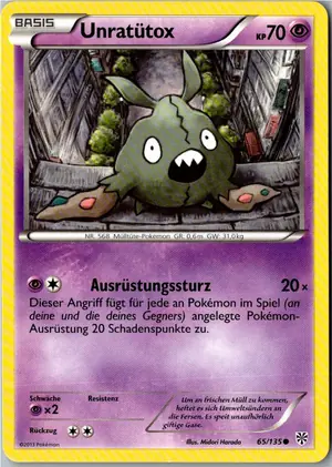 Pokémon-Karte Unratütox 65/135 Plasma-Sturm