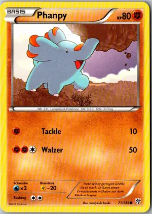 Pokémon-Karte Phanpy 71/135 Plasma-Sturm
