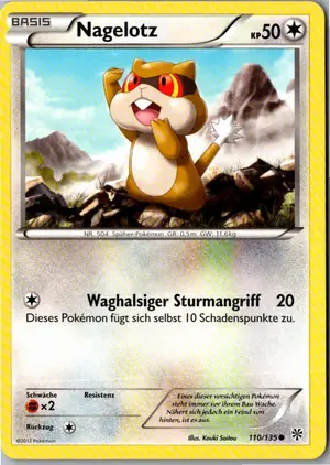 Pokémon-Karte Nagelotz 110/135 Plasma-Sturm