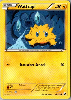 Pokémon-Karte Wattzapf 42/108 Erforscher der Finsternis