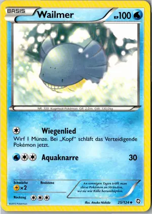 Pokémon-Karte Wailmer 25/124 Hoheit der Drachen