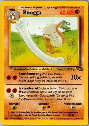 Pokémon-Karte Knogga 39/64 Dschungel