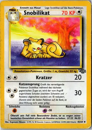 Pokémon-Karte Snobilikat 42/64 Dschungel