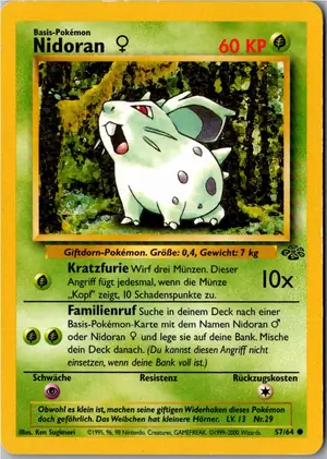 Pokémon-Karte Nidoran 57/64 Dschungel