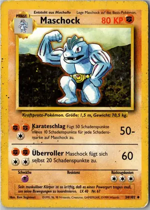 Pokémon-Karte Maschock 34/102 Grundset