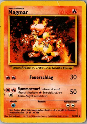 Pokémon-Karte Magmar 36/102 Grundset