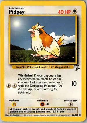 Pokémon-Karte Pidgey Taubsi 86/130 Base Set 2