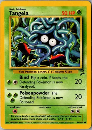 Pokémon-Karte Tangela 96/130 Base Set 2