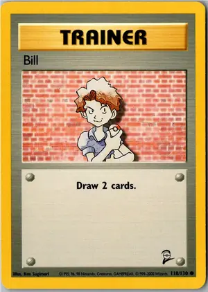 Pokémon-Karte Bill 118/130 Base Set 2