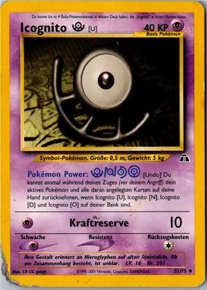 Pokémon-Karte Icognito U 51/75 Neo Entdeckung