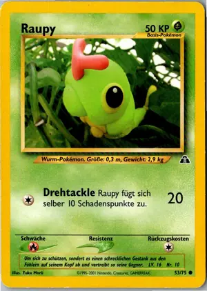 Pokémon-Karte Raupy 53/75 Neo Entdeckung
