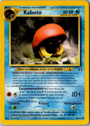 Pokémon-Karte Kabuto 56/75 Neo Entdeckung