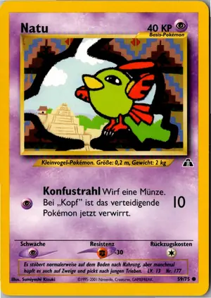 Pokémon-Karte Natu 59/75 Neo Entdeckung