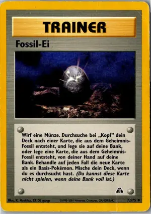 Pokémon-Karte Fossil-Ei 72/75 Neo Entdeckung