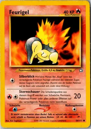Pokémon-Karte Feurigel 56/111 Neo Genesis
