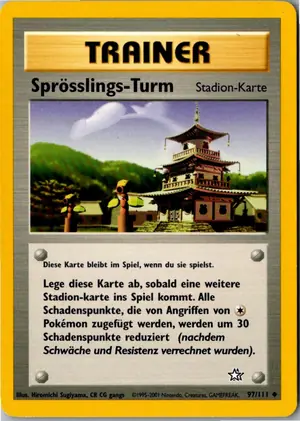 Pokémon-Karte Sprösslings-Turm 97/111 Neo Genesis