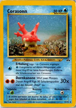 Pokémon-Karte Corasonn 37/75 Neo Entdeckung