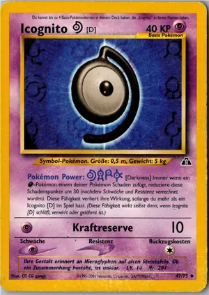 Pokémon-Karte Icognito D 47/75 Neo Entdeckung