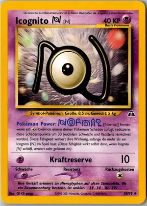 Pokémon-Karte Icognito N 50/75 Neo Entdeckung