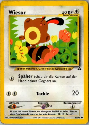 Pokémon-Karte Wiesor 63/75 Neo Entdeckung