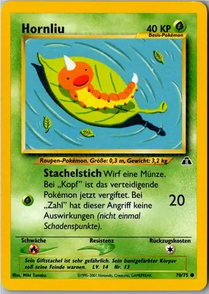 Pokémon-Karte Hornliu 70/75 Neo Entdeckung