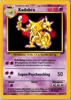 Pokémon-Karte Kadabra 32/102 Grundset