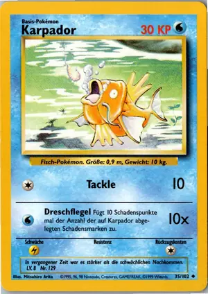 Pokémon-Karte Karpador 35/102 Grundset