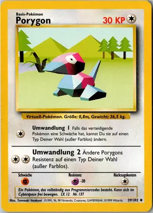 Pokémon-Karte Porygon 39/102 Grundset