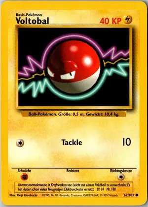 Pokémon-Karte Voltobal 67/102 Grundset