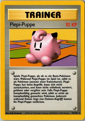 Pokémon-Karte Piepi-Puppe 70/102 Grundset