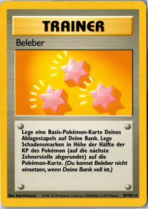 Pokémon-Karte Beleber 89/102 Grundset