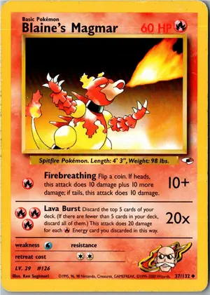 Pokémon-Karte Blaine's Magmar Magmar 37/132 Gym Heroes